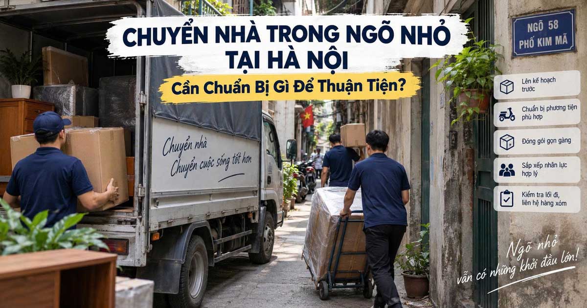 Chuyển Nhà Trong Ngõ Nhỏ Tại Hà Nội Cần Chuẩn Bị Gì Để Thuận Tiện?