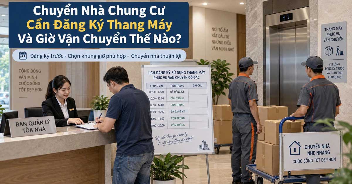 Chuyển Nhà Chung Cư Cần Đăng Ký Thang Máy Và Giờ Vận Chuyển Thế Nào?