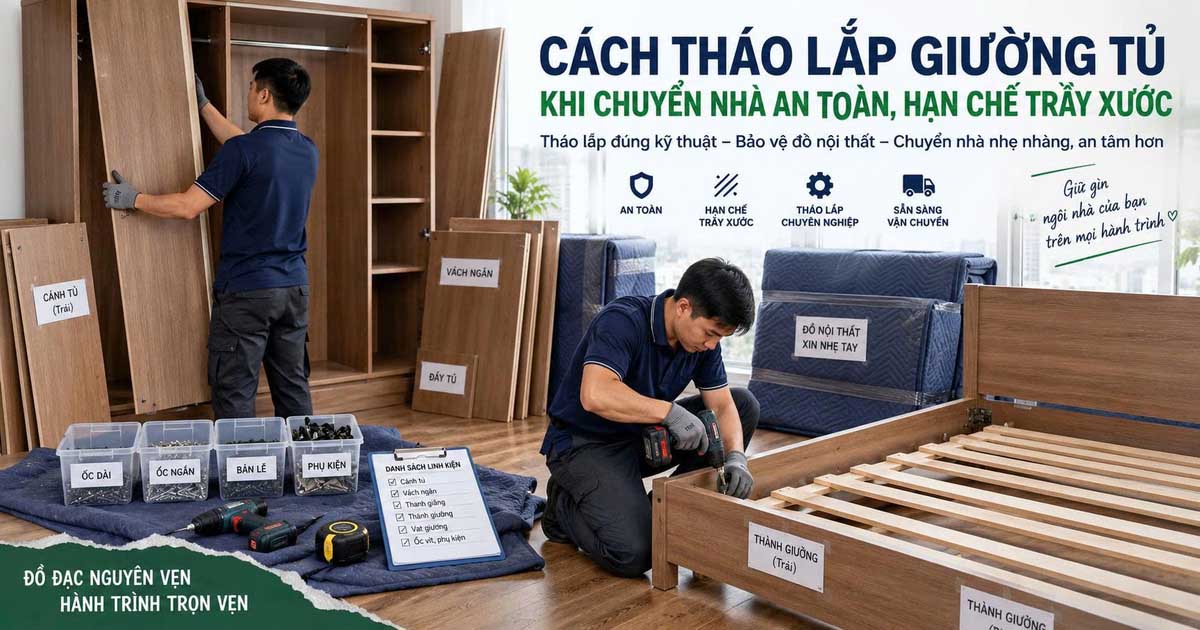 Cách Tháo Lắp Giường Tủ Khi Chuyển Nhà An Toàn, Hạn Chế Trầy Xước
